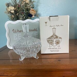 Majestic Gifts Lead Crystal Candy Dish - Clear